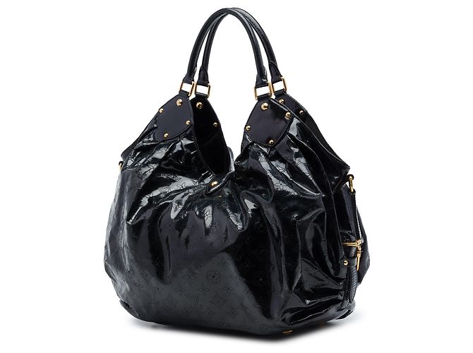 Borsa Hobo Louis Vuitton Monogram Vernis Mahina Surya XL Nera Nero - vista 2
