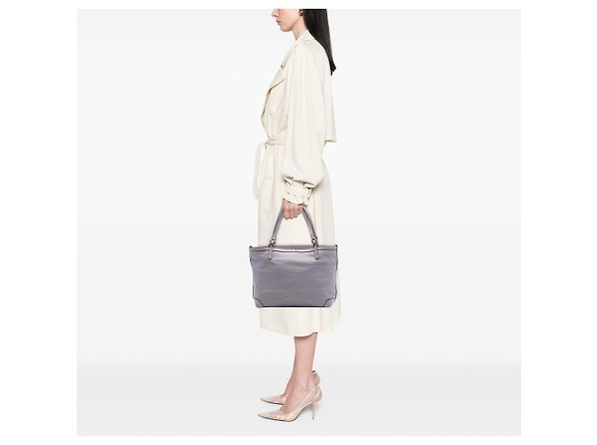 Borsa Tote Medium Microguccissima Craft Gucci Viola Porpora - vista 6