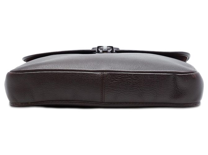 Borsa a tracolla in pelle marrone con patta Anagram LOEWE - vista 3