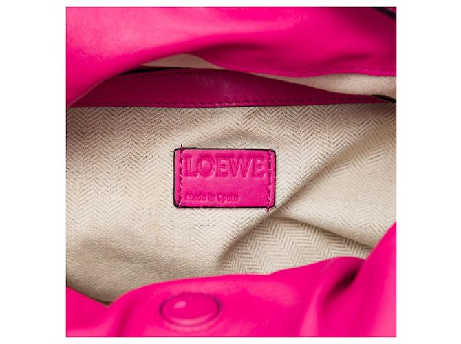 Borsa a tracolla LOEWE Flamenco Knot Medium in nappa rosa - vista 5