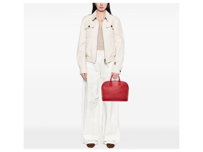 Borsa Louis Vuitton Epi Alma PM rossa Rosso - vista 7