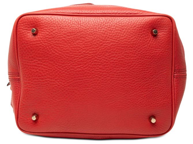 Borsa secchiello Ashby Burberry in tela House Check rossa e vitello Rosso - vista 3