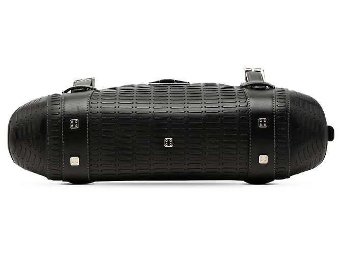 Borsa a mano Senda in pelle goffrata nera LOEWE Nero - vista 3