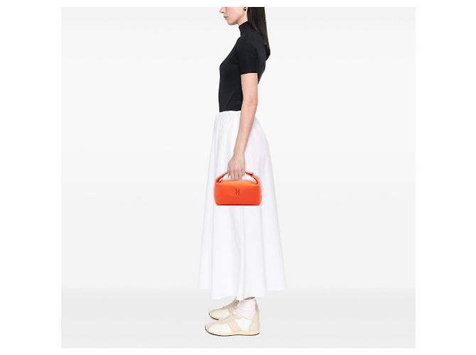 Bolso Vanity Case Hermès Large Toile Bride A Brac Naranja - vista 6