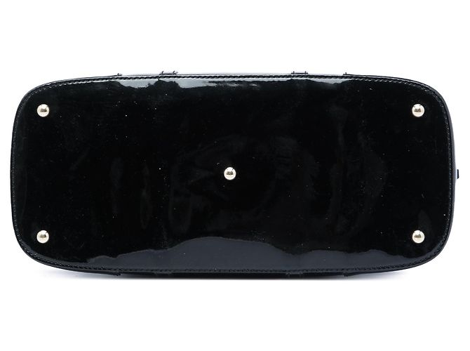 Borsa Dome Top Handle Large Microguccissima in vernice nera Gucci Nero - vista 3