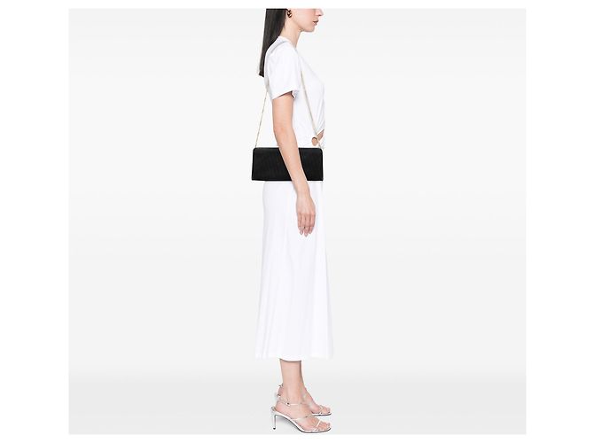 Clutch Diorissimo Trotter Canvas Nera Dior con Catena e Tracolla Nero - vista 6