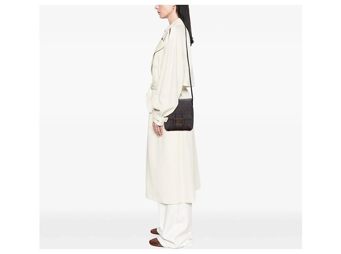 Borsa a tracolla Fendi Zucchino Spalmati marrone - vista 11