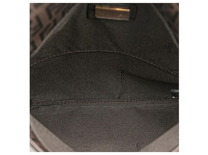 Borsa a tracolla Fendi Zucchino Spalmati marrone - vista 4