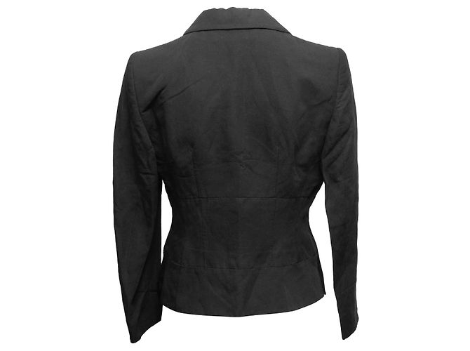 Valentino Garavani Vintage schwarzer Valentino Blazer mit Knöpfen Größe IT 44 - Ansicht 3