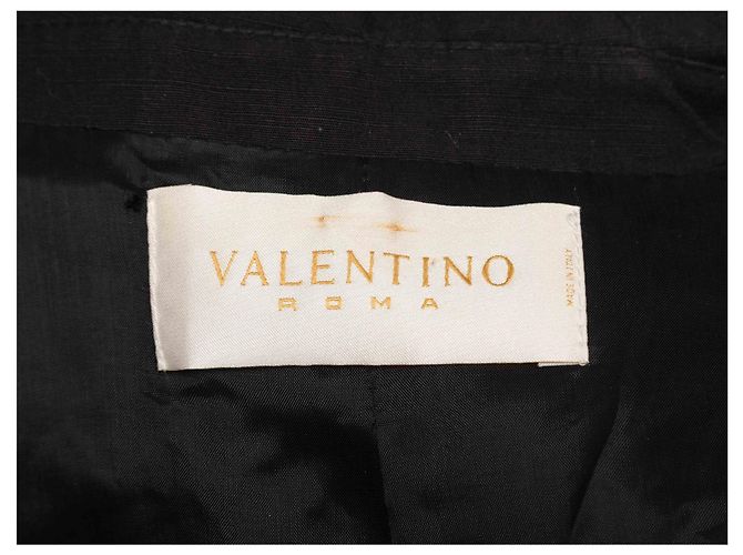 Valentino Garavani Vintage schwarzer Valentino Blazer mit Knöpfen Größe IT 44 - Ansicht 4