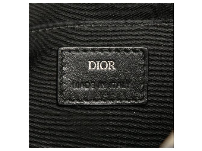 Necessaire Clutch Lingot in tela Dior Oblique blu - vista 5