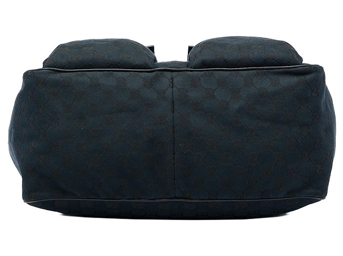 Tote Gucci GG Canvas Web con doppie tasche, Nero - vista 3