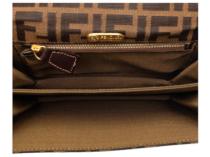 Fendi Zucca Canvas Schultertasche braun - Ansicht 4