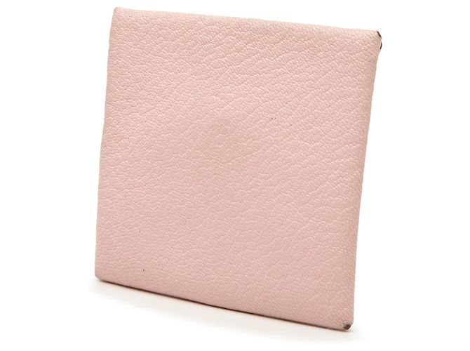 Portamonete Bastia Hermès in pelle Chevre Mysore rosa - vista 2