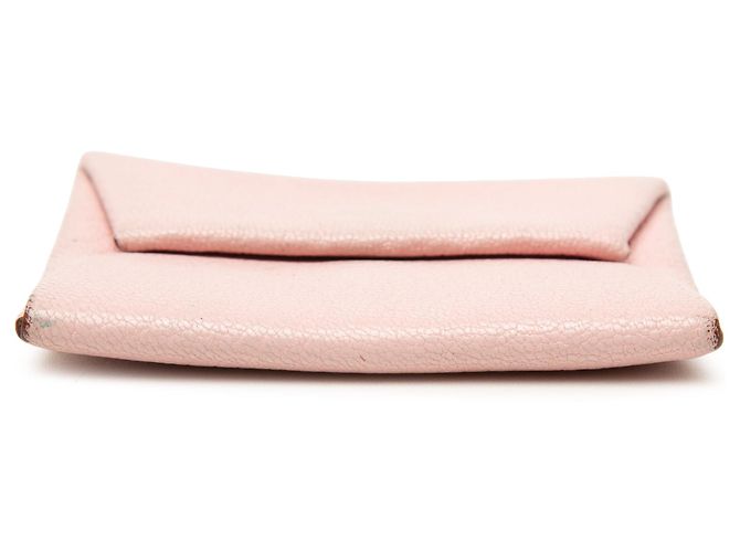 Portamonete Bastia Hermès in pelle Chevre Mysore rosa - vista 3