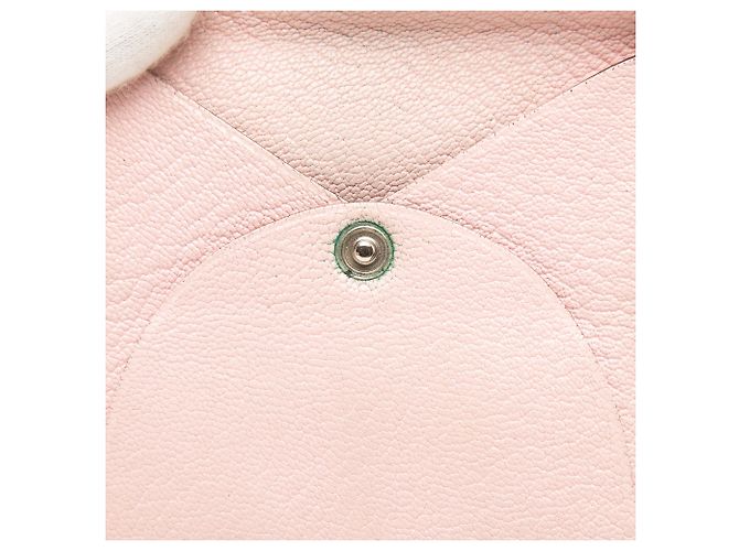 Portamonete Bastia Hermès in pelle Chevre Mysore rosa - vista 7