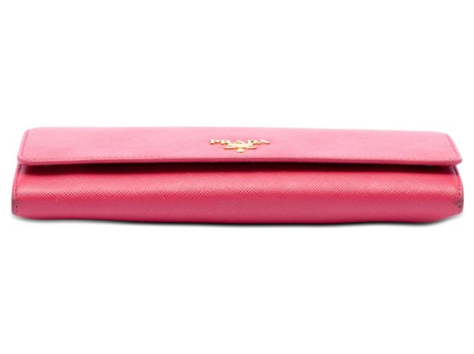 Borsa a tracolla Prada Saffiano Wallet On Chain Rosa - vista 3