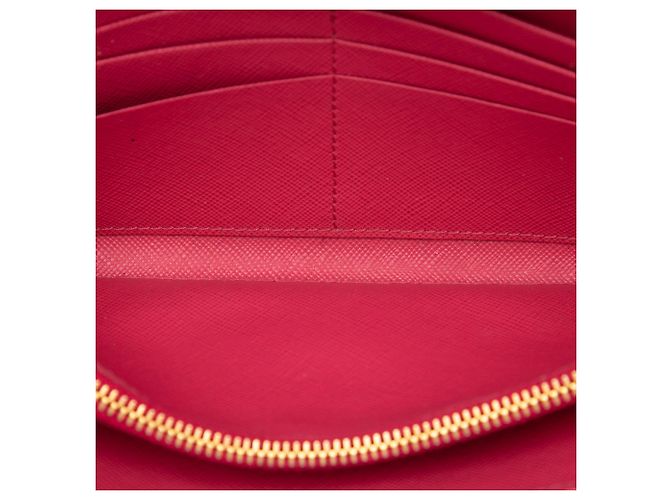 Borsa a tracolla Prada Saffiano Wallet On Chain Rosa - vista 4