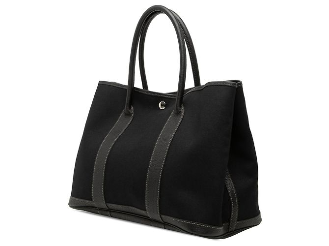 Borsa Tote Garden Party 36 in Toile e Negonda Nera Hermès Nero - vista 2