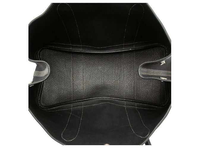 Borsa Tote Garden Party 36 in Toile e Negonda Nera Hermès Nero - vista 4