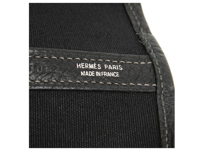 Borsa Tote Garden Party 36 in Toile e Negonda Nera Hermès Nero - vista 6