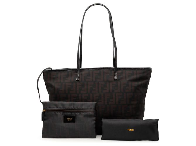 Fendi Small Zucca Nylon Roll Tote schwarz - Ansicht 7