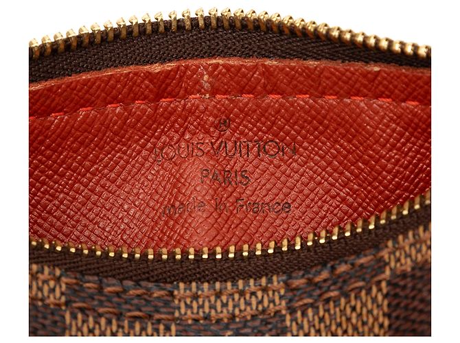 Borsa a mano Louis Vuitton Damier Ebene Papillon Pochette Marrone - vista 5
