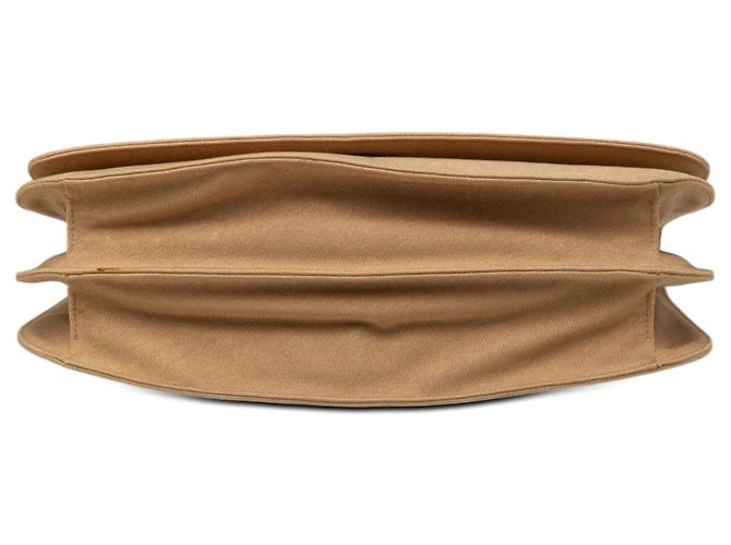 Borsa a tracolla in tela e resina marrone Prada con catena - vista 3