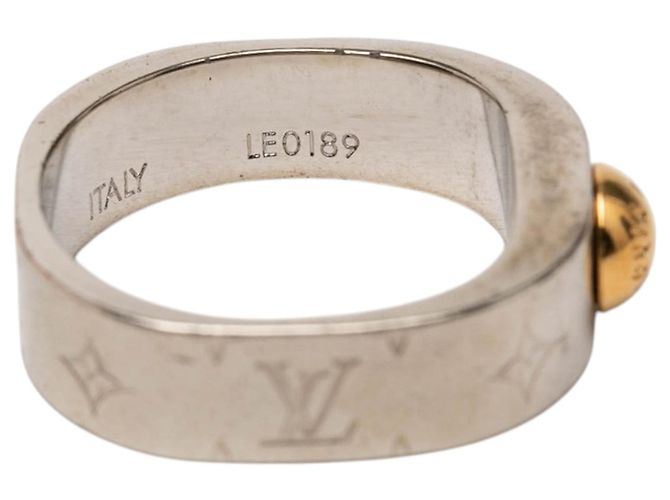 Louis Vuitton Nanogram Ring aus silberfarbenem Messing - Ansicht 7