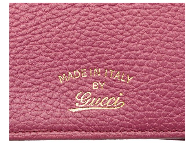 Borsa a tracolla Gucci Dollar in pelle di vitello rosa con tracolla - vista 5
