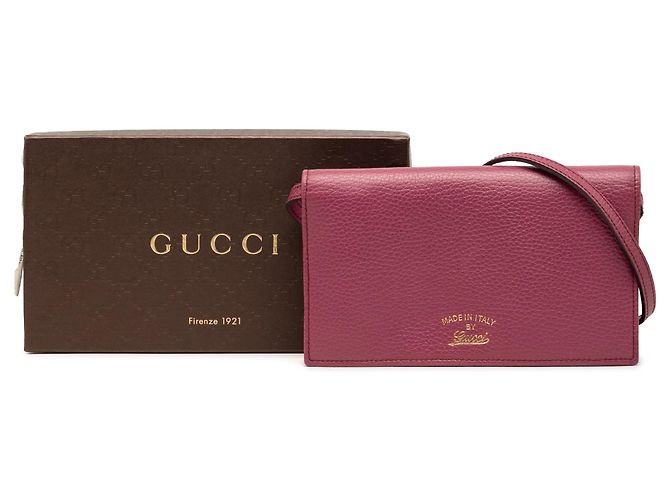 Borsa a tracolla Gucci Dollar in pelle di vitello rosa con tracolla - vista 8