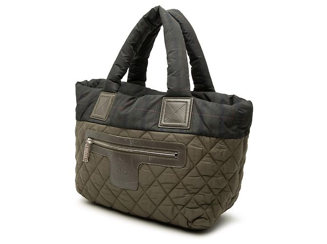 Borsa Tote Chanel Small Quilted Nylon Coco Cocoon Marrone - vista 2