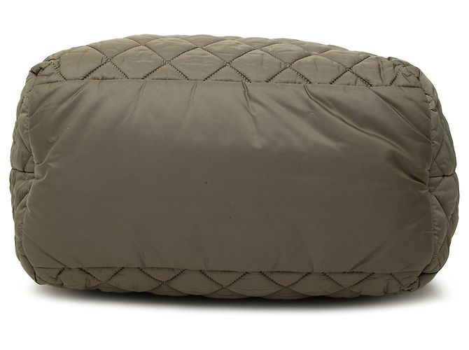 Borsa Tote Chanel Small Quilted Nylon Coco Cocoon Marrone - vista 3
