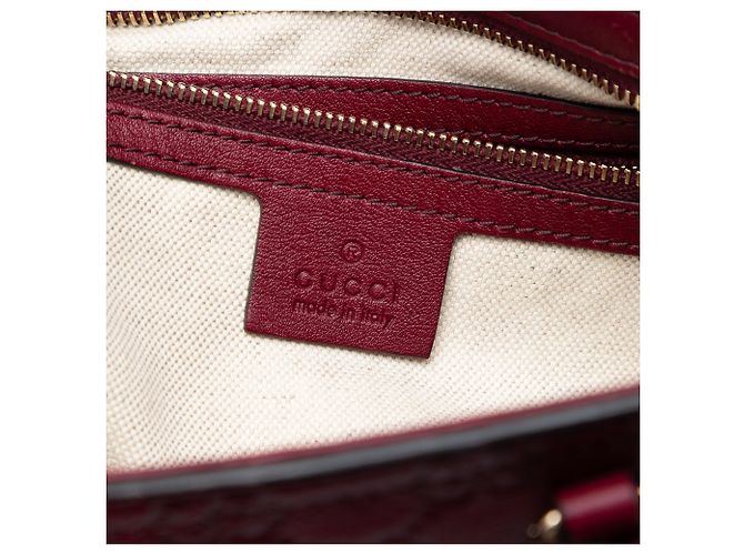 Borsa Satchel Gucci Bree Small Guccissima Rossa Rosso - vista 5
