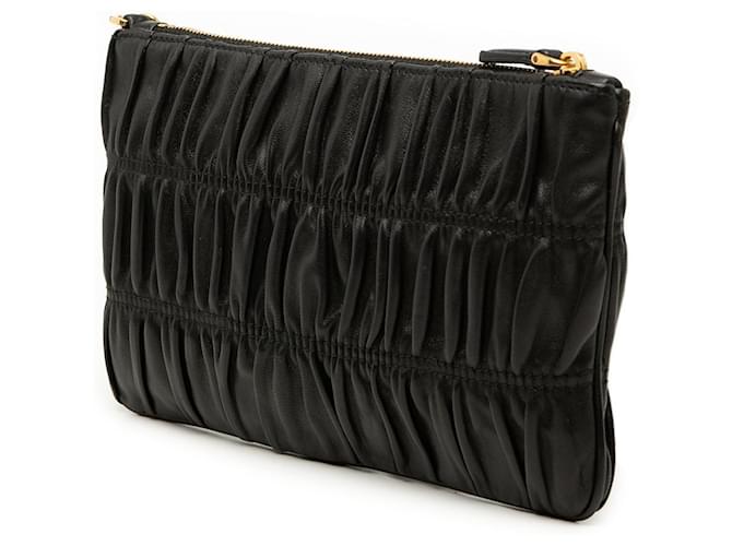Pochette da polso Prada Nappa Gaufre nera Nero - vista 2