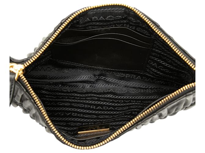 Pochette da polso Prada Nappa Gaufre nera Nero - vista 4