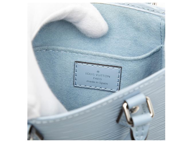 Blue Louis Vuitton Epi Petit Sac Plat Satchel - view 5