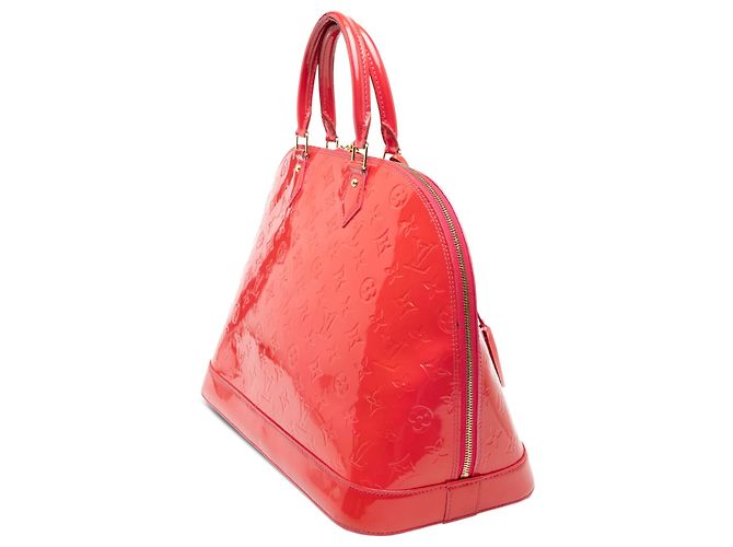 Borsa Louis Vuitton Monogram Vernis Alma GM rossa Rosso - vista 2