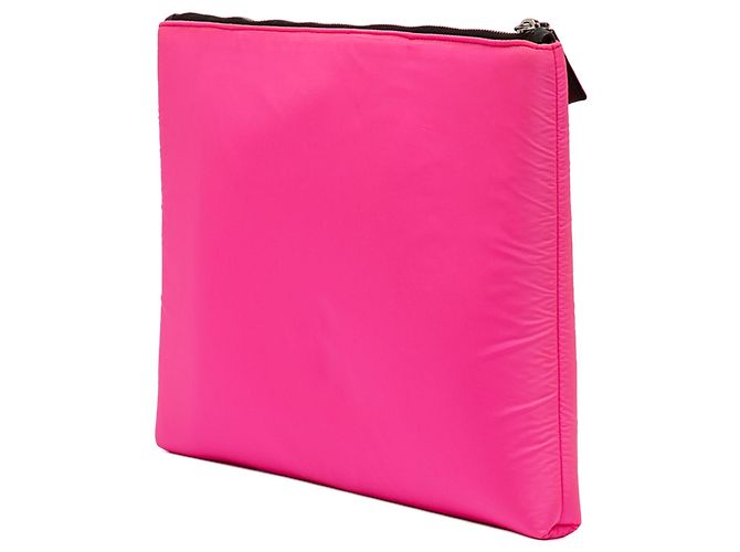 Clutch matelassé con zip Prada Tessuto Rosa - vista 2