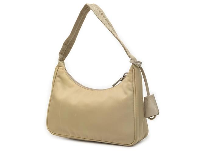 Borsa a tracolla Prada Mini Tessuto Re Edition 2000 beige - vista 2