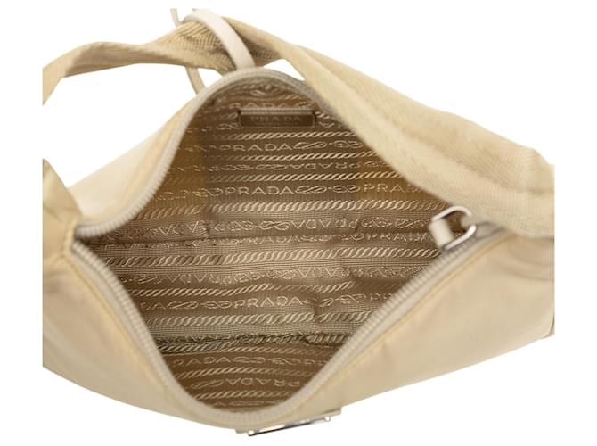 Borsa a tracolla Prada Mini Tessuto Re Edition 2000 beige - vista 4