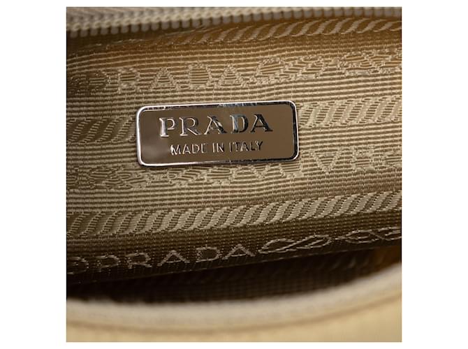 Borsa a tracolla Prada Mini Tessuto Re Edition 2000 beige - vista 5