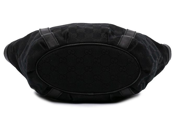 Borsa Gucci GG Canvas Abbey D Ring Nera Nero - vista 3