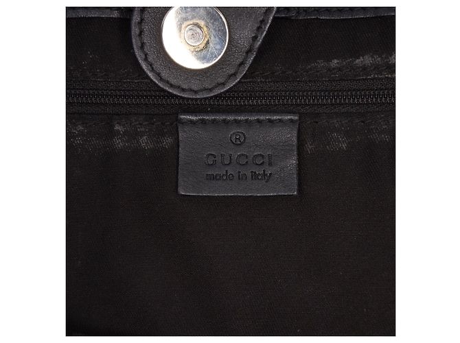 Borsa Gucci GG Canvas Abbey D Ring Nera Nero - vista 5
