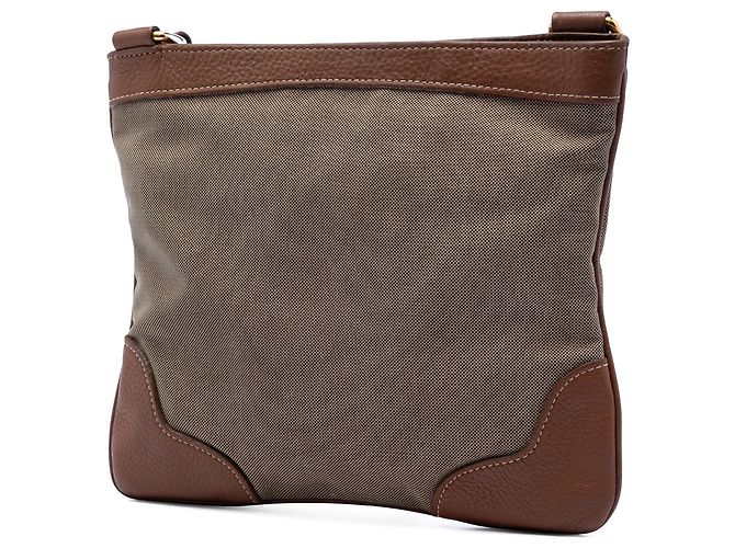 Borsa a tracolla Prada in tela Canapa logo beige - vista 2