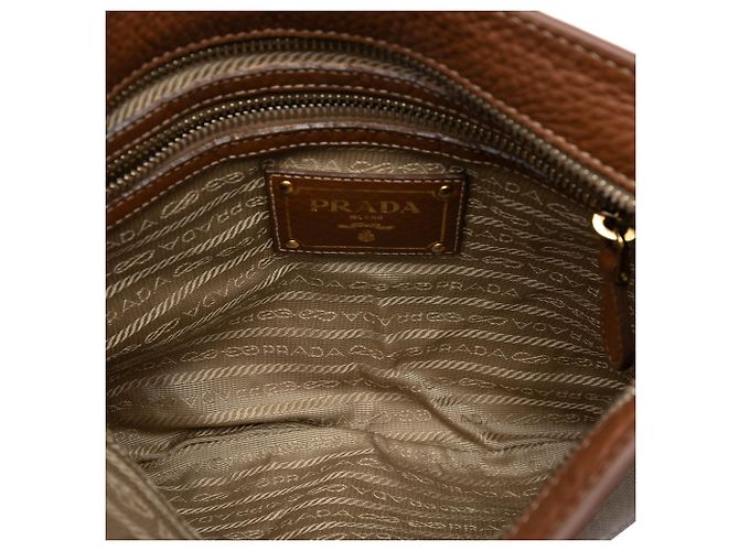 Borsa a tracolla Prada in tela Canapa logo beige - vista 4