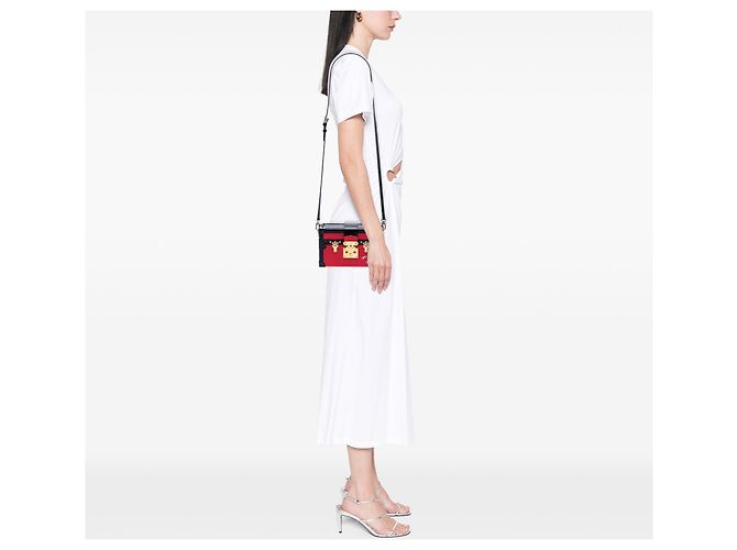 Black Louis Vuitton Epi Petit Malle Crossbody Bag - view 6