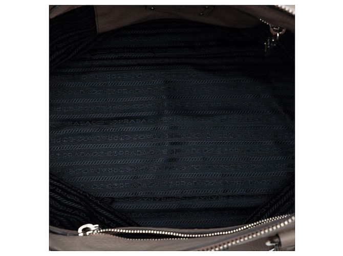 Borsa a mano Prada Vitello Daino con doppio manico Marrone - vista 4