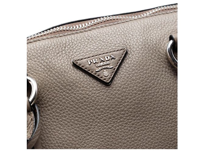 Borsa a mano Prada Vitello Daino con doppio manico Marrone - vista 6