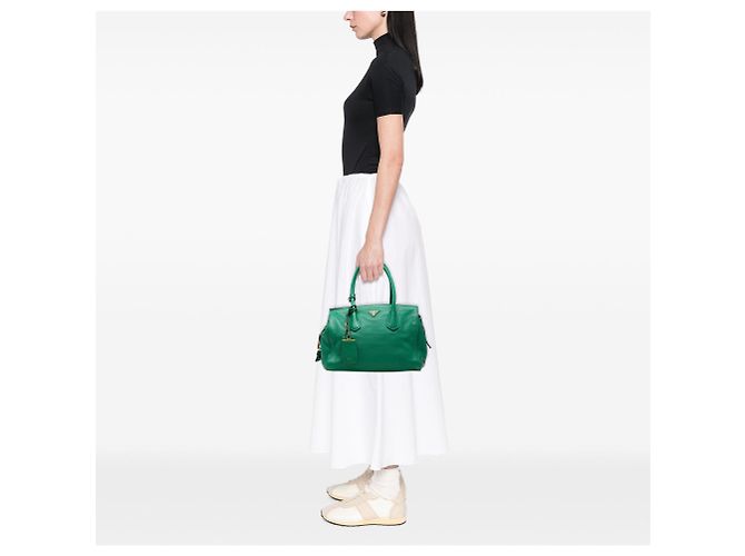 Prada Vitello Daino Tote Grün - Ansicht 6